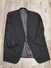 52L Men's Jos. A. Bank Blazer Dark Charcoal Gray Wool Altered Sleeves 24.25"