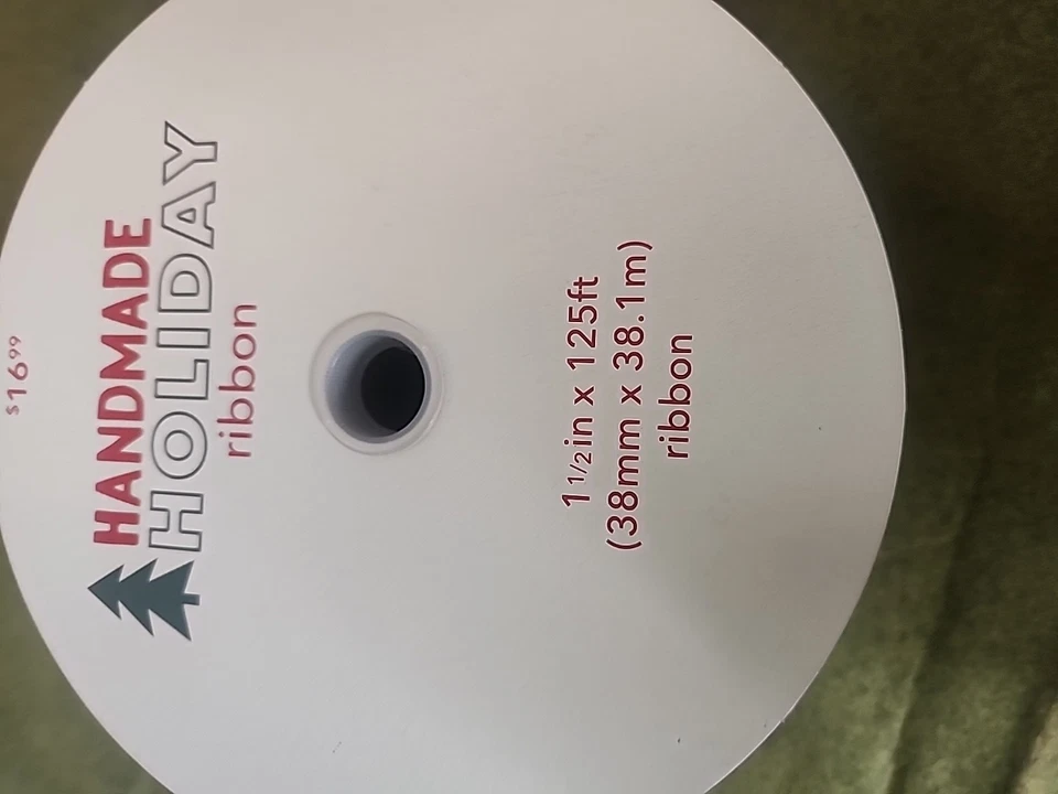 CHRISTMAS HOLIDAY BUFFALO BLACK/WHITE PLAID 4 Rolls  RIBBON 1-1/2" 2 1/2" 250ft - Image 2 of 4