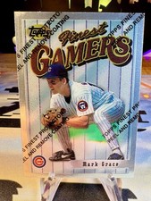 1996 Mark Grace Topps Finest Gamers Silver #189 Chicago Cubs