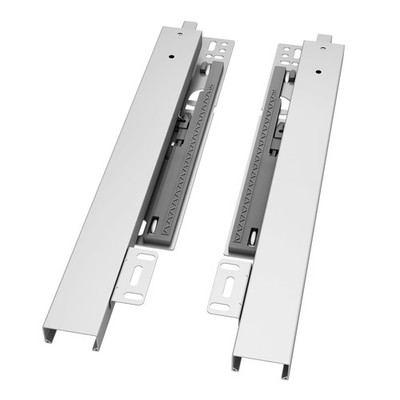 2 PCS 12'' Undermount Drawer Slide Push Open Bottom Mount 88 lb 3Fold Full
