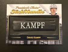 2025 President’s Choice StickHandle David Kampf 1/1 Game Used Stick Nameplate
