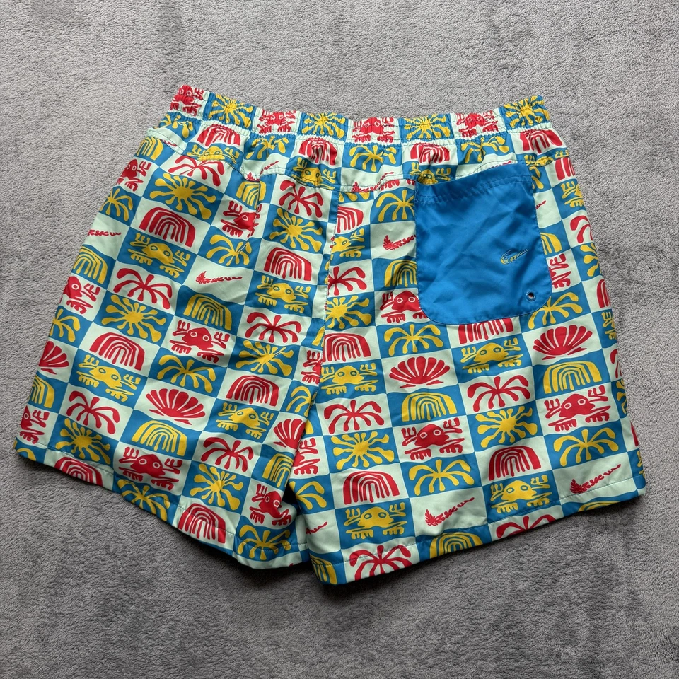 Nike Swim Shorts Mens 3XL Teal Blue Multi Print Volley Mesh Lined DR9845-392 - Image 2 of 4