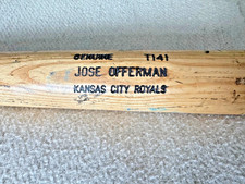 Jose Offerman game used Louisville Slugger T141 baseball bat Kansas City Royals!