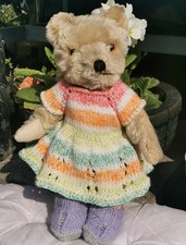 Hand knitted teddy bear clothes 🧸 Dress 