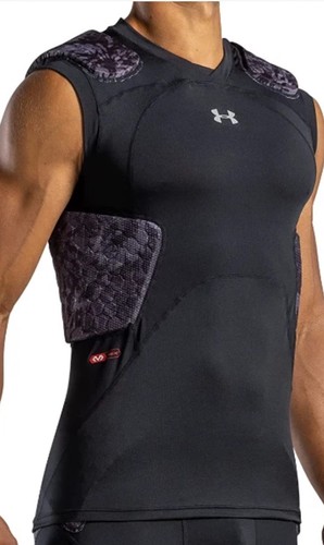 NWT Under Armour Mens Sz M Black CAMO Compression Gameday Armor Pro 5-Pad Top - Picture 5 of 13