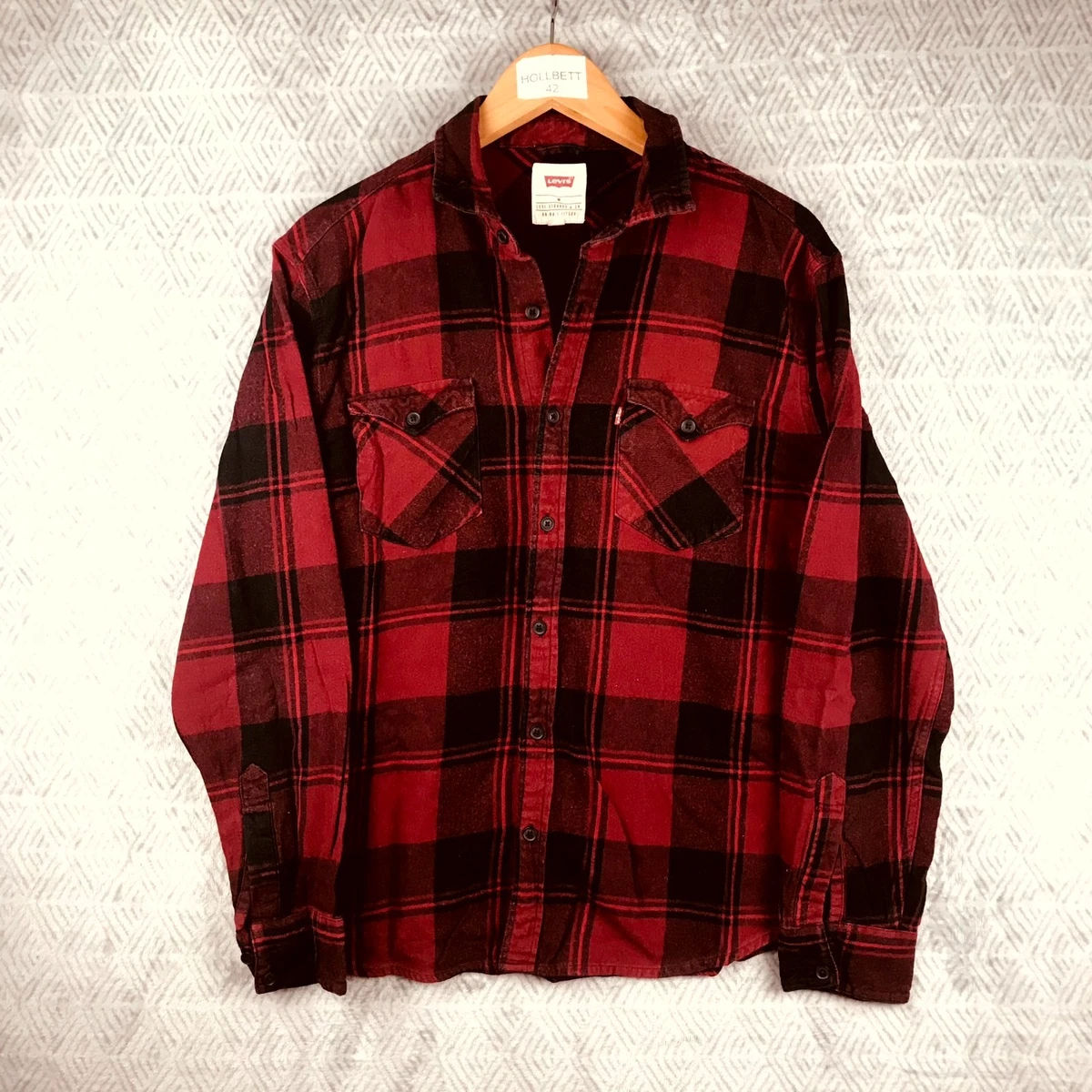 Chemise à carreaux à manches longues pour homme, coupe