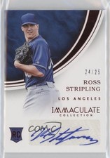 2016 Panini Immaculate Rookie Auto Red 24/25 Ross Stripling #RA-RS Auto 0c6