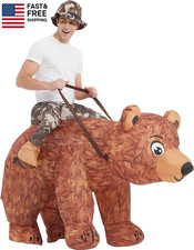 Inflatable Costume Adult,Blow up Ride Bear Suit,Halloween Costumes for Men Women