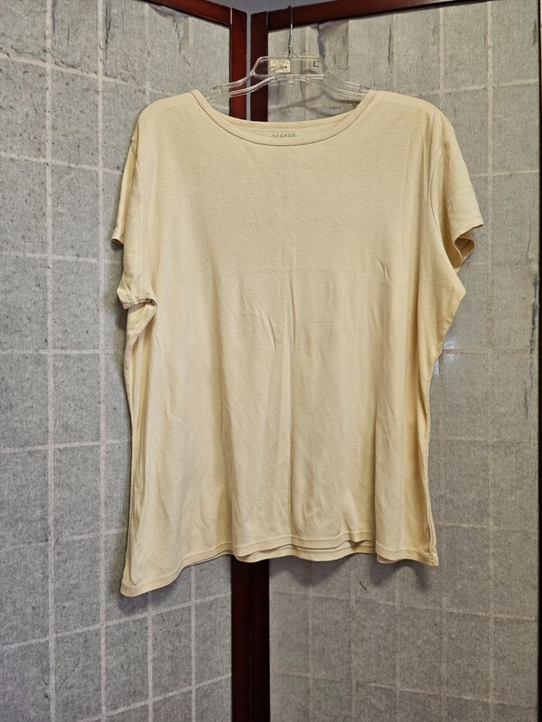 George Women's Yellow Top Short Sleeves Stretch Sz XL  16/18