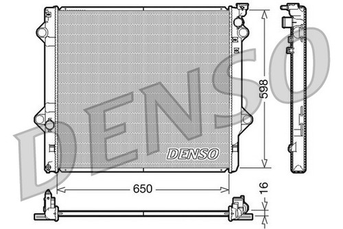 RADIATOR ENGINE COOLING DRM50048 FOR TOYOTA LAND/CRUISER/PRADO 5L-E 3.0L 4cyl - Picture 2 of 6