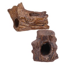 2 Pcs Betta Fish Small Cave Shrimp Breeding Hide Tank Decoration Hideout