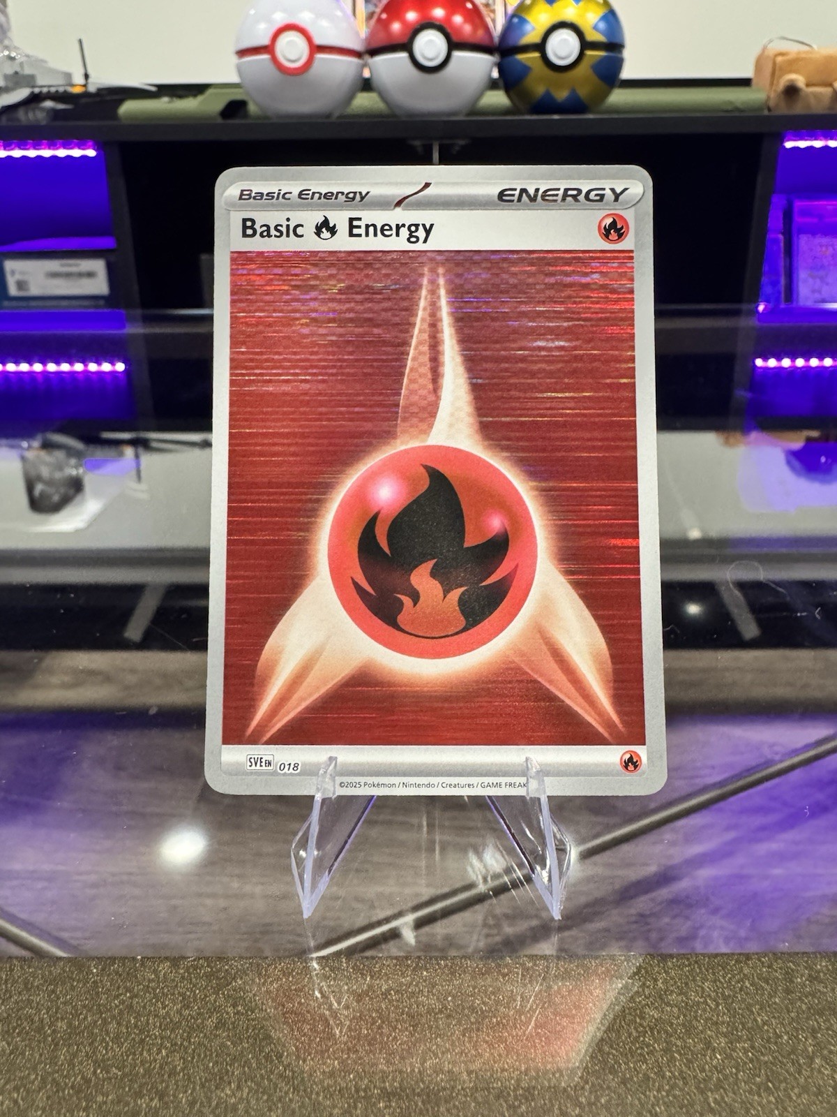 Pokemon TCG - Fire Energy - 018 (Horizontal Holo) - Black Bolt & White Flare