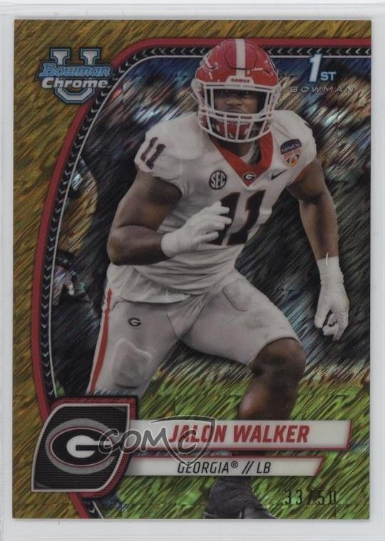 2024 Bowman U Chrome Gold Shimmer Refractor /50 Jalon Walker #89 1pe9