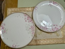WEDGWOOD Spring Blossom 10.6" Plates Set of 2 England