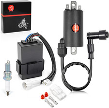 Ignition Coil and Igniter CDI & Spark Plug Kit for Kawasaki Bayou 300 KLF300 198