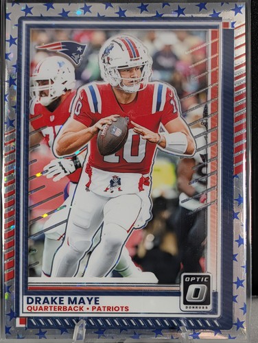 Panini Donruss Optic Drake Maye 2025 #47 Patriots NFL étoiles et rayures - Photo 1 sur 2