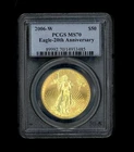 2006-W $50 1-oz GOLD AMERICAN EAGLE 20TH ANNIVERSARY PCGS MS70 1 oz