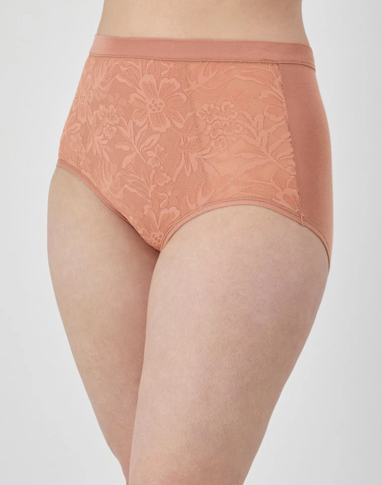 Bali Breathe Cotton Modal Lace High Rise Brief Women's