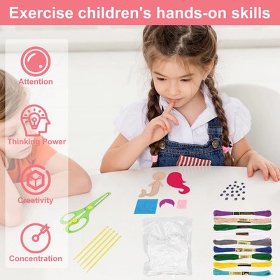Kinder Nähset Tier Bastelset Filzplüsch DIY Kreativspielzeug Lernset