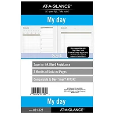 at-A-Glance Daily Planner Refill, 87242 Day-Timer, 2 Months, Undated, 5 Size 4