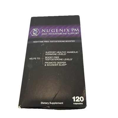 Nugenix - PM ZMA Testosterone Booster - Pack of 120 Capsules Exp.2/2026