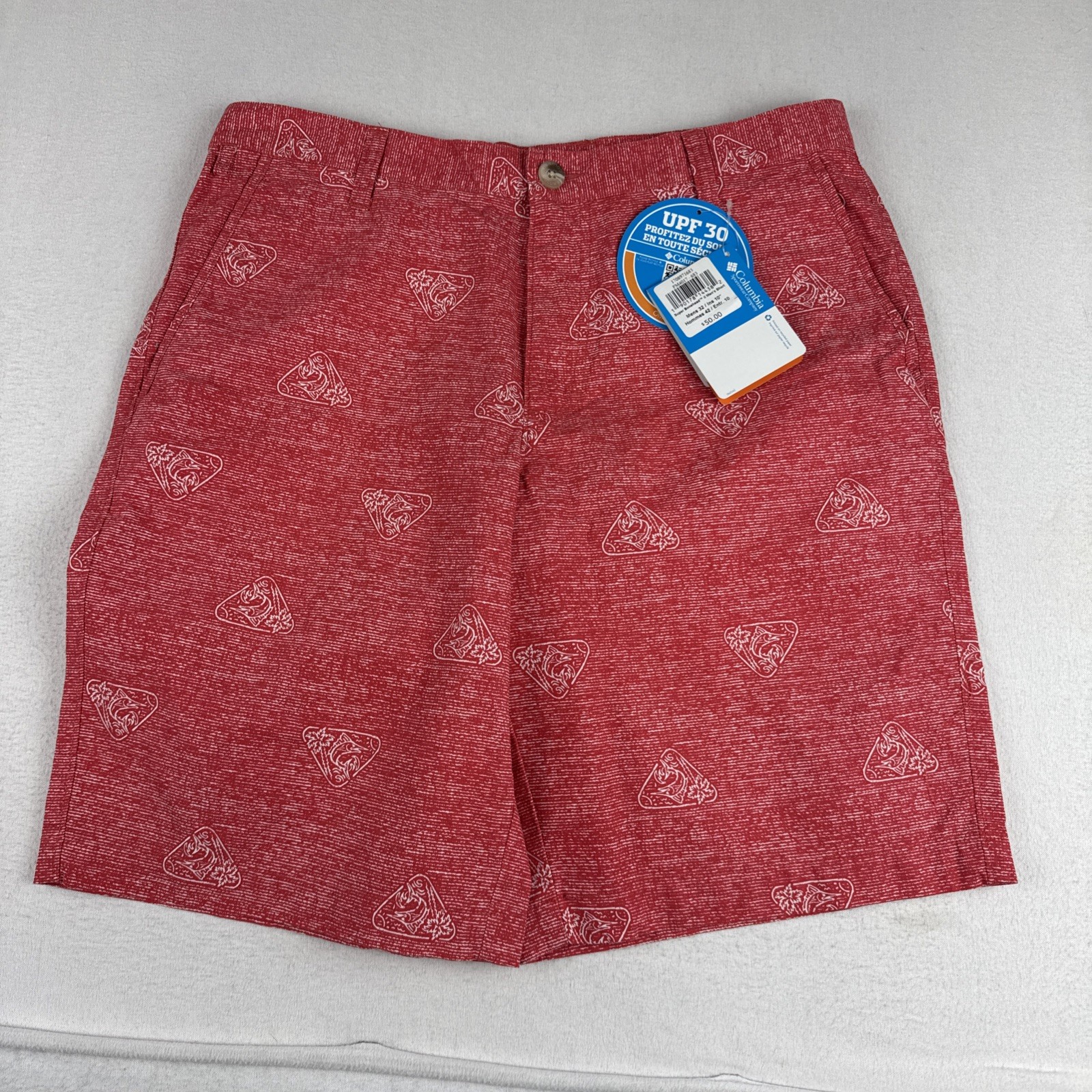 Columbia PFG Omni Shade Red Fishing Shorts