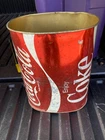 Vintage 1970's Coca Cola Metal Waste Basket