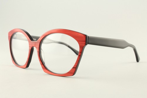 Rare Authentic Traction Productions Meillonnas Pourpre Red 53mm Glasses RX-able - Picture 2 of 5
