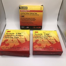 3M Scotch Lineless Rubber Splicing Tape 130C 1 in. x 30 ft. x .030 in. 3 Rolls