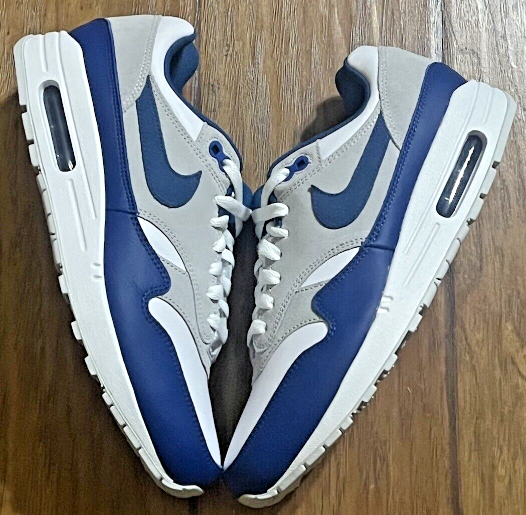 Nike Air Max 1 By You White/Blue-Wolf Grey FJ8893-900 US Size W 11