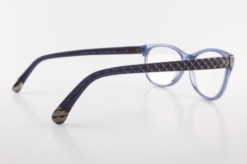 Très rares lunettes authentiques Chanel vente en gros 3323 C.1543 52 mm bleu mat translucide Italie