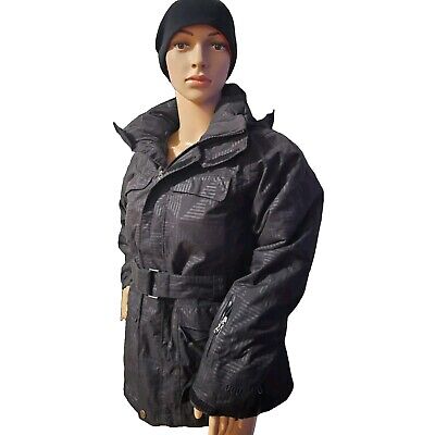 North Face HyVent 600 Hooded Belted Ski Coat Womens Medium North Face HyVent 600 Hooded Belted Ski Coat Womens Medium