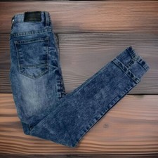 Southpole Skinny Jeans Boys 12 Blue Distressed Regular Fit Stretch Denim