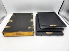 Rare in Box 3 Eastman Kodak 8x10 Cut Film Holders Large Format Made by Graflex