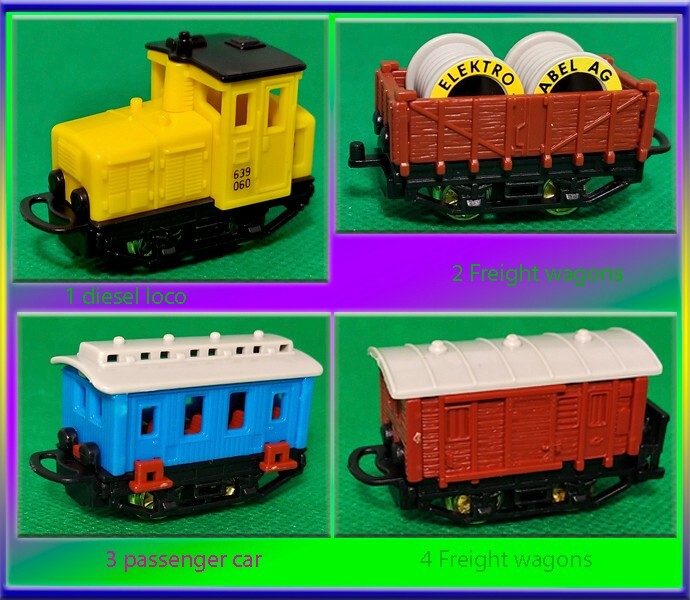 KINDER SURPRISE Freight train 1995 Locomotive wagons #1014 | eBay