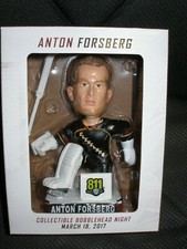 ANTON FORSBERG BOBBLEHEAD CLEVELAND MONSTERS LIMITED CALDER CUP CHAMP GOALIE NEW