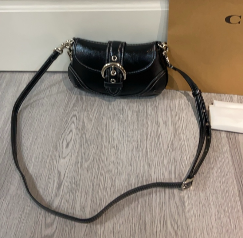 COACH Soho Bag 25 Shoulder Bag Black CAN43 Outlet NEW | eBay