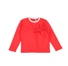 Marni girls red sweatshirt top with white and pink neckline size 6