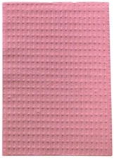 Tidi 917406 Dental Patient Bibs 3+1 Ply Paper Poly 13" X 18" Mauve 500/Cs