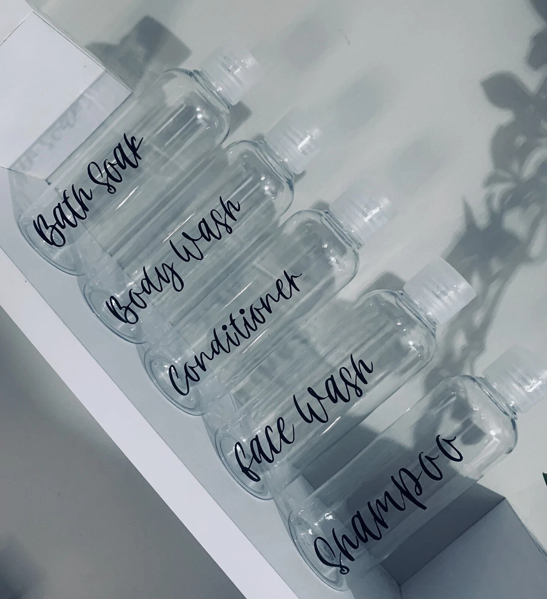 Labelled Travel Bottles 100ml VARIOUS OPTIONS - Shampoo - Conditioner -  Bodywash | eBay