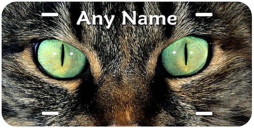 Matrícula de coche novedad personalizada con ojos de gato cualquier nombre texto - Imagen 22 de 24