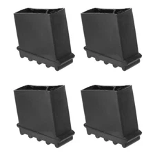 4PCS Ladder Feet Covers Furniture Table Feet Caps Ladder Legs Protector Black
