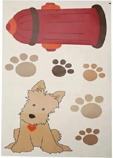 Apliques de pared de corderos e hiedra decoración de pared para guardería - WOOF múltiples perros y huellas de patas NUEVO Foto 3 de 3