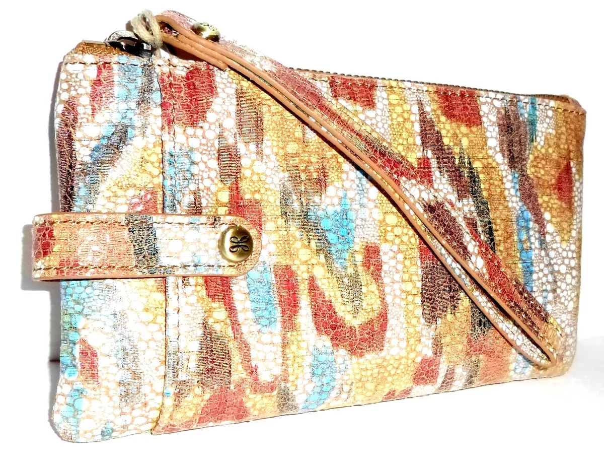 HOBO King Ikat Leather Zip Phone Holder Wallet Wristlet NWT eBay