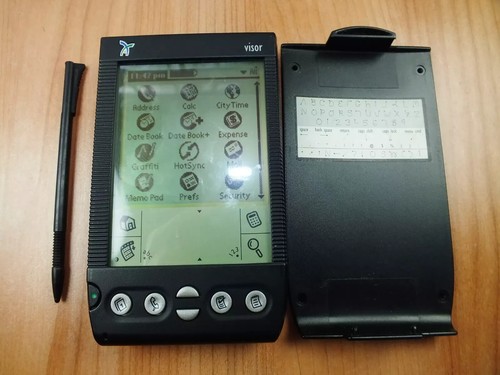 Visor Handspring Palm PDA Pocket PC Computer - Vintage WORKING FINE Hard case - 第 1/8 張圖片