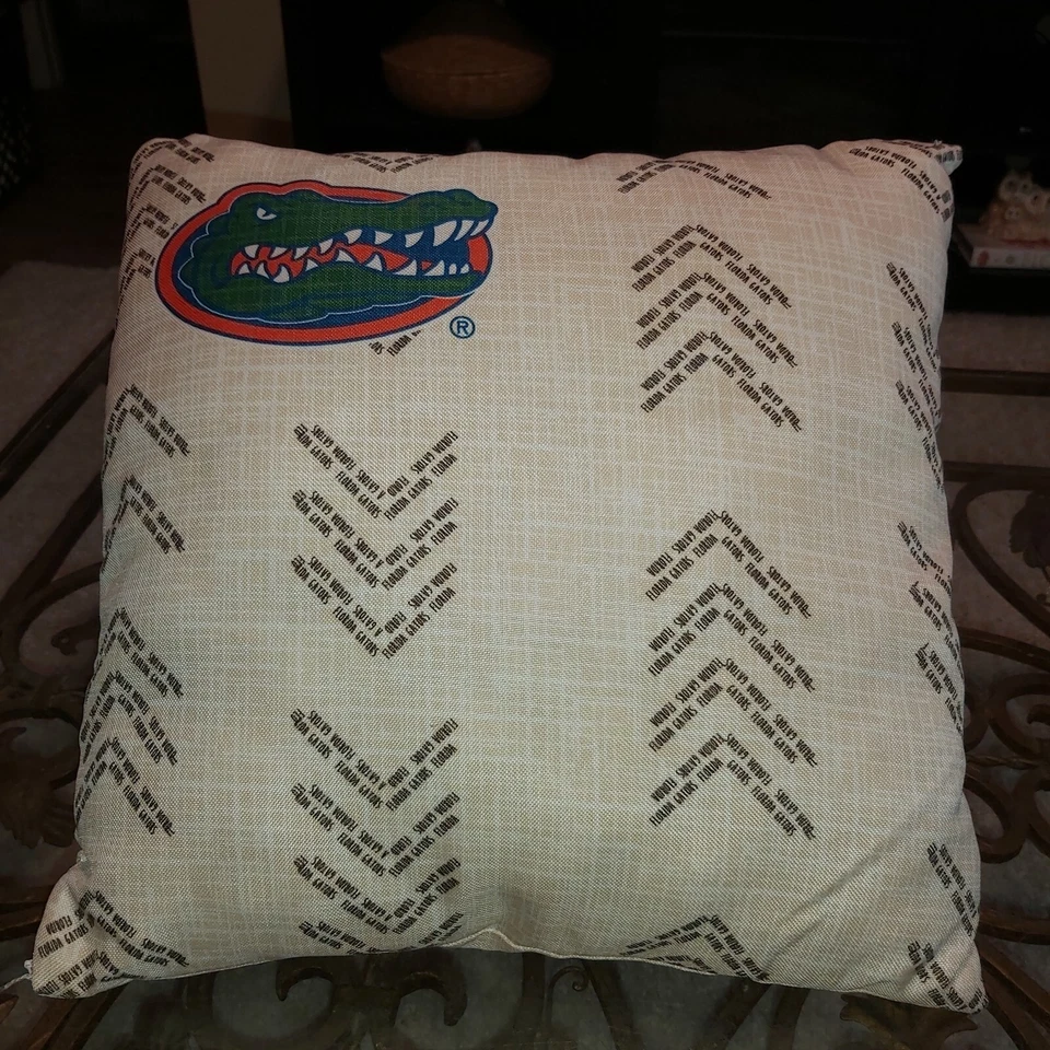 UF University Of Florida Gators Throw Pillow Beige Blue Orange Pegasus Sports - Image 3 of 4