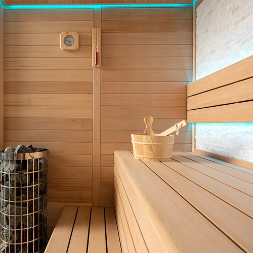 Sauna AWT E1604A Hemlock 200x160cm ohne Ofen - Bild 8 von 10
