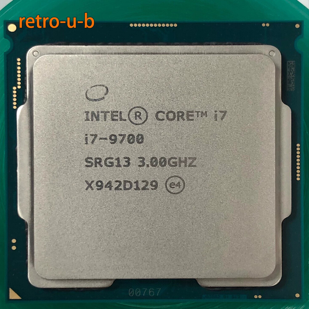 Intel Core i7-9700 LGA 1151 CPU Processor 3.0 GHz Eight-Core Intel Core i7-9700 LGA 1151 CPU Processor 3.0 GHz Eight-Core