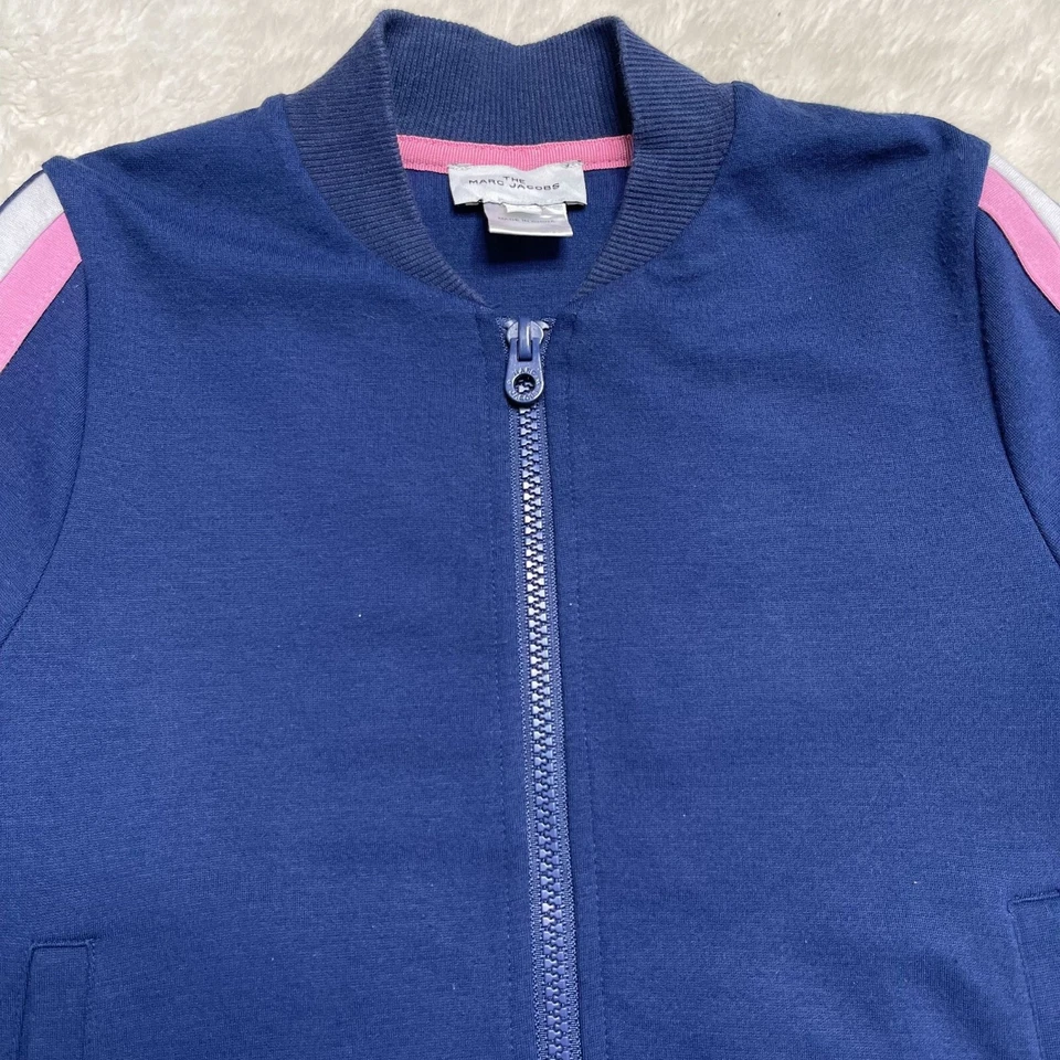 Marc Jacobs Kid девочек синий розовый в полоску рукав полный молнии куртка размер 8/126 - Изображение 2 из 4