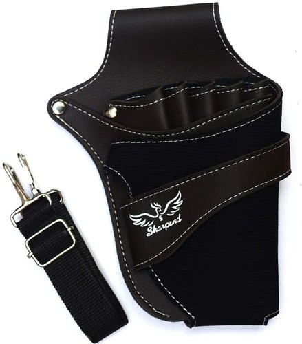 Bolso de herramientas profesional de peluquería salón funda de cuero tijera BOLSA AU - Imagen 9 de 18